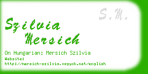 szilvia mersich business card